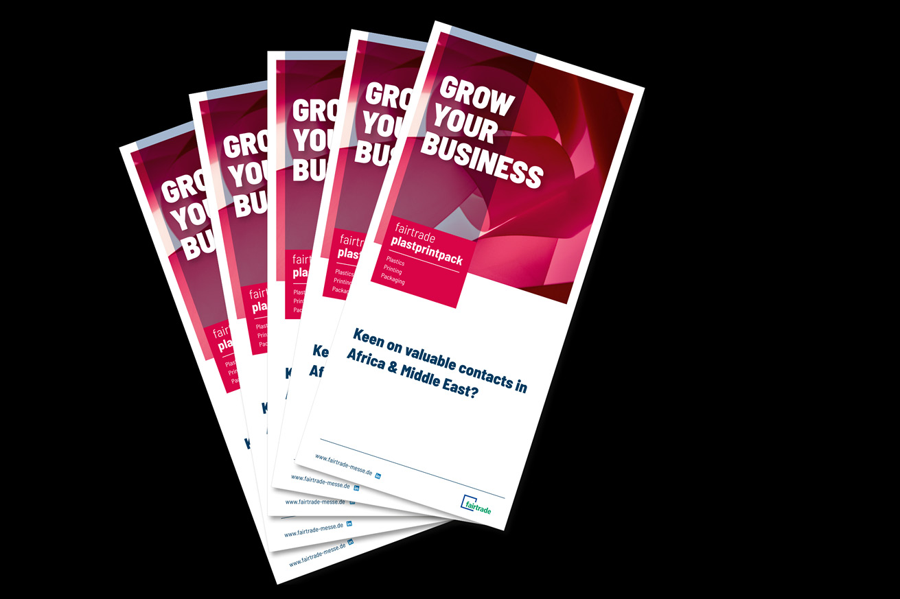 Infoflyer, fairtrade Messe